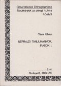 Tálasi István - Néprajzi tanulmányok, írások I. (dedikált)