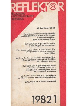 Csibra István, Fencsik László, Karvalics László, Rákosné Szőke Katalin, Vince Gábor - Reflektor 1982/1, Budapest 1982 antikvár könyv