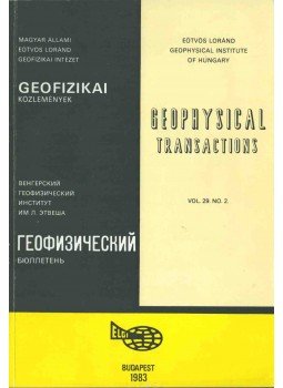 Sz. Kilényi Éva - Geofizikai közlemények vol. 29 no. 2, Budapest 1983 antikvár könyv