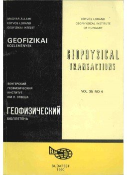 Sz. Kilényi Éva - Geofizikai közlemények vol. 35 no. 4, Budapest 1990 antikvár könyv