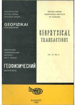 Sz. Kilényi Éva - Geofizikai közlemények vol. 31 no. 4, Budapest 1985 antikvár könyv