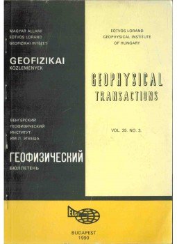 Sz. Kilényi Éva - Geofizikai közlemények vol. 35 no. 3, Budapest 1990 antikvár könyv
