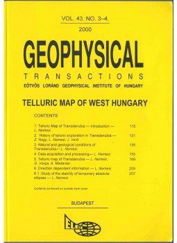 Hegybíró Zsuzsanna - Geophysical Transactions vol. 43. no. 3-4., Budapest 2000 antikvár könyv