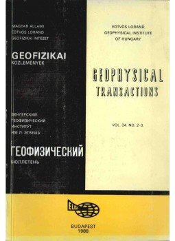 Sz. Kilényi Éva - Geofizikai közlemények vol. 34 no. 2-3, Budapest 1988 antikvár könyv