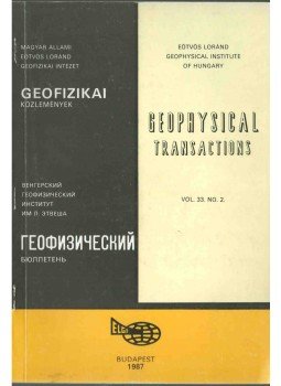 Sz. Kilényi Éva - Geofizikai közlemények vol. 33. no. 2, Budapest 1987 antikvár könyv