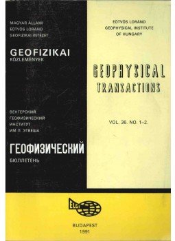 Sz. Kilényi Éva - Geofizikai közlemények vol. 36. no. 1-2, Budapest 1991 antikvár könyv