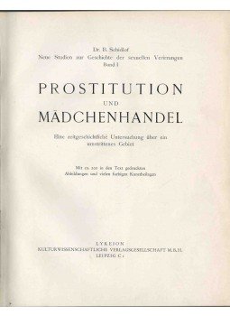 B. Schidlof dr. - Prostitution und Mädchenhandel, Leipzig 1931 antikvár könyv