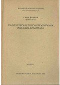 Császár Ákosné, dr. - Valós egyváltozós függvények integrálszámítása