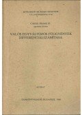 Császár Ákosné, dr. - Valós egyváltozós függvények differenciálszámítása