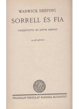 Deeping, Warwick - Sorrell és fia I-II. kötet, Budapest 0 antikvár könyv