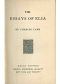 Lamb, Charles - The Essays of Elia
