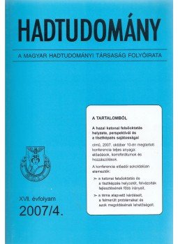 Nagy László - Hadtudomány XVII. évfolyam 2007/4. Nagy László - Hadtudomány XVII. évfolyam 2007/4., Budapest 2007 antikvár könyv
