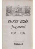 Csapody Miklós - Csapody Miklós jegyzetei 1993-1994