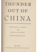 WHITE, THEODORE H. - Thunder out of China
