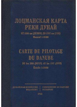  - A Duna folyamkilométer térképe 1880 fkm - 1707 fkm (orosz, francia), Budapest 1965 antikvár könyv