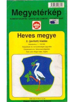  - Heves megye megyetérkép, Budapest 0 antikvár könyv