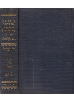 A. S. Blumgarten - Textbook of Materia Medica, Pharmacology and Therapeutics, New York 1943 antikvár könyv