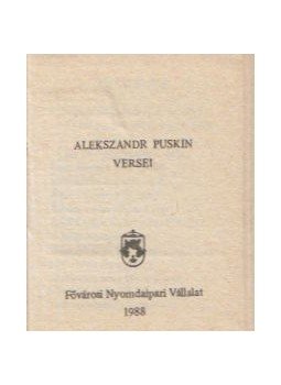 Alekszandr Puskin - Alekszandr Puskin versei (minikönyv),  1988 antikvár könyv