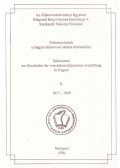 dr. Szögi László - Dokumentumok a magyar állatorvosi oktatás történetéhez II. 1817-1849
