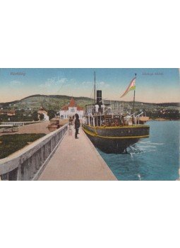  - Révfülöp - Gőzhajó kikötő (képeslap), Révfülöp 1917 antikvár könyv