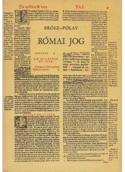 Pólay Elemér, Brósz Róbert - Római jog, Budapest 1984 antikvár könyv