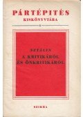 Sztálin - A kritikáról és az önkritikáról
