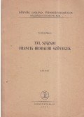 Győri János - XVI. századi francia irodalmi szövegek
