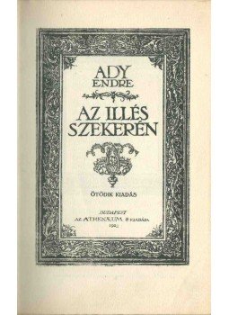 Ady Endre - Az Illés szekerén, Budapest 1923 antikvár könyv