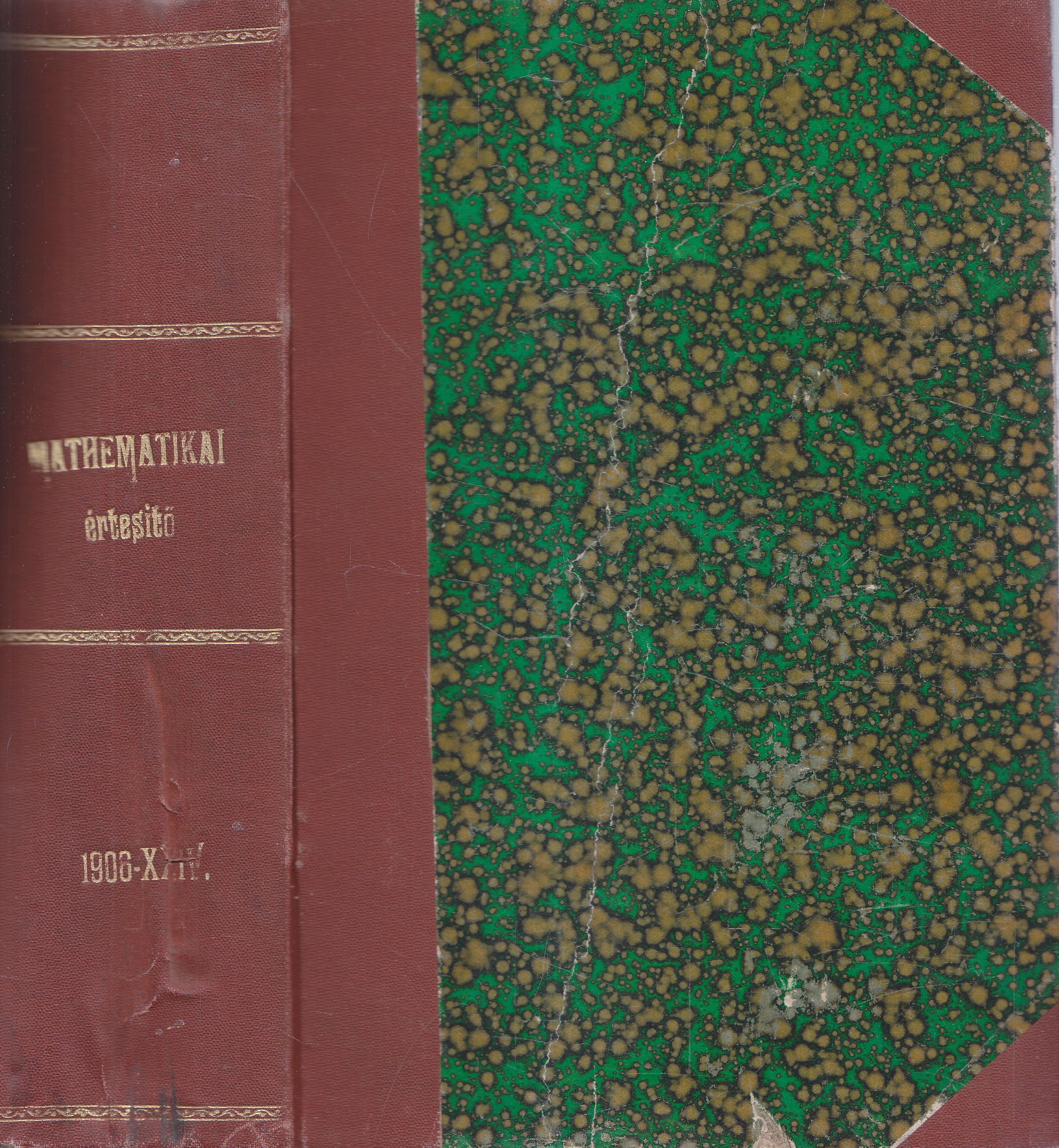 Kőnig Gyula - Mathematikai és természettudományi értesítő XXIV. kötet, Budapest 1906 antikvár könyv