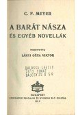 Meyer, Conrad Ferdinánd - A barát násza