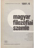Áron László,Fehér M. István,Gut Zsóka,Kendeffy Gábor,Lendvai L. Ferenc - Magyar Filozófiai Szemle 1991/6.