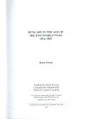Ormos Mária - Hungary in the Age of the Two World Wars 1914-1945
