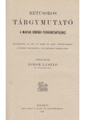 Bodor László - Betüsoros tárgymutató a magyar bűnvádi perrendtartáshoz