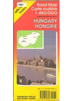  - Road Map Hungary / Carte routiére Hongrie (1:450 000),  1993 antikvár könyv