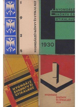  - Nyomdászévkönyv és útikalauz az 1928–1944. évre / Nyomda és Rokonipari Évkönyv 1948. / Magyar Grafika és Papíripar évkönyve 1961–1971., Budapest 0 antikvár könyv