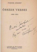 Fodor József - Fodor József összes versei (Dedikált)