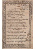 Reusner, Nicola[us] - Icones sive Imagines virorum literis illustrium quorum fide et doctrina religionis & bonarum literarum studia, nostra patrumque memoria, in Germania praesertim, in integrum sunt restituta