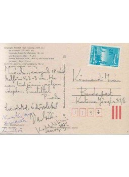 Szántó Piroska - Szántó Piroska (1913–1989) grafikusművész saját kézzel írt, aláírt képeslapja Körmendi Iván könyvgyűjtőnek, a levelezőlap alján Vas István költő üdvözlő soraival és aláírásával, valamint Nemes Nagy Ágnes, Lengyel Balázs, Timár György költők, írók és Kabdebó Lóránt irodalomtörténész aláírásával, Szigliget 1985 antikvár könyv