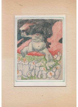 Biró Mihály - Biró Mihály grafikusnak tulajdonított színes plakátterv (1919), Budapest 1919 antikvár könyv