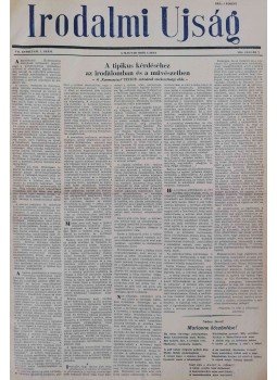 Enczi Endre, Hámos György - Irodalmi Ujság VII. évfolyam, 1-39., 41–43 szám. 1956. január 7. – 1956. november 2., Budapest 1956 antikvár könyv