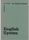 Dr. Budai László - English Syntax