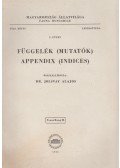Jolsvay Alajos,Székessy Vilmos - Függelék (Mutatók) - Appendix (Indices)