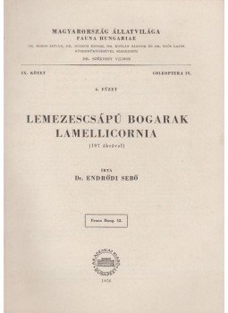 Endrődi Sebő - Lemezescsápú bogarak - Lamellicornia, Budapest 1956 antikvár könyv