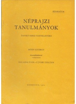 H. Bathó Edit - Egy XVIII. századi díszített méhkaptár a Jászságban (dedikált), Debrecen 1982 antikvár könyv