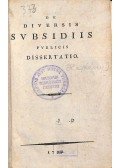 Hajnóczy József - De diversis subsidiis publicis dissertatio.