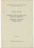 R. Dzsagraval,Kara György - Mongol-magyar szójegyzék