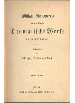 William Shakespeare - William Shakspere's sämmtliche Dramatische Werke II., Leipzig 0 antikvár könyv