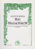 Szőcs Zoltán,Vasvári Erika - Havi Magyar Fórum ix.évfolyam 9.szám