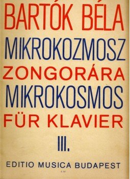 - Bartók Béla Mikrokozmosz zongorára III., Budapest 1984 antikvár könyv