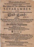 Allais, Denis Vairasse d',Skinner, Thomas - Geographisches Kleinod - Historia der Sevarambes.